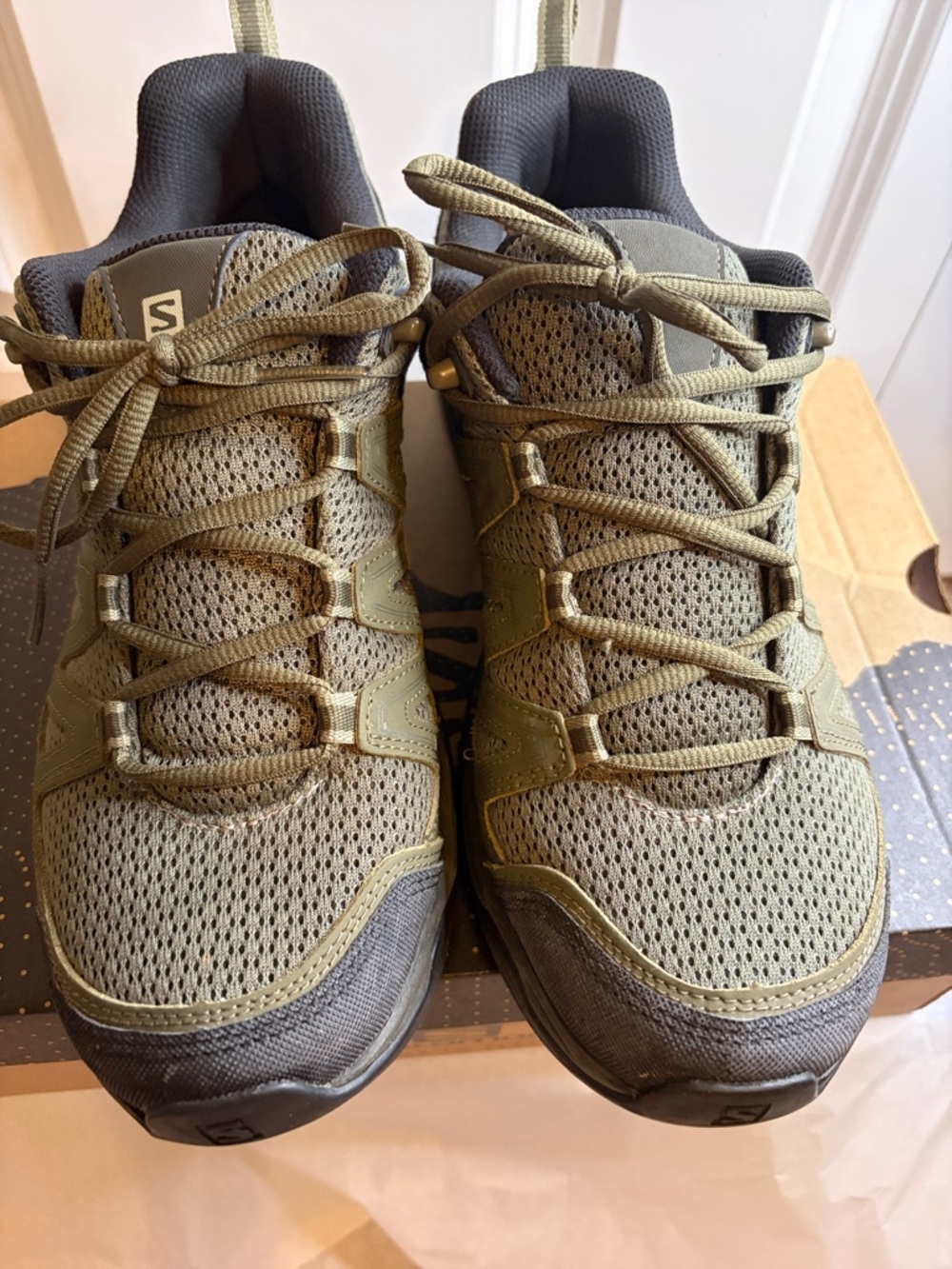 Salomon Men's Olive/Taupe Trail Running Shoes